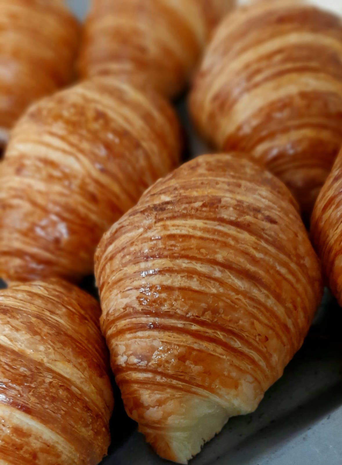 Delicioso crossaint horneado